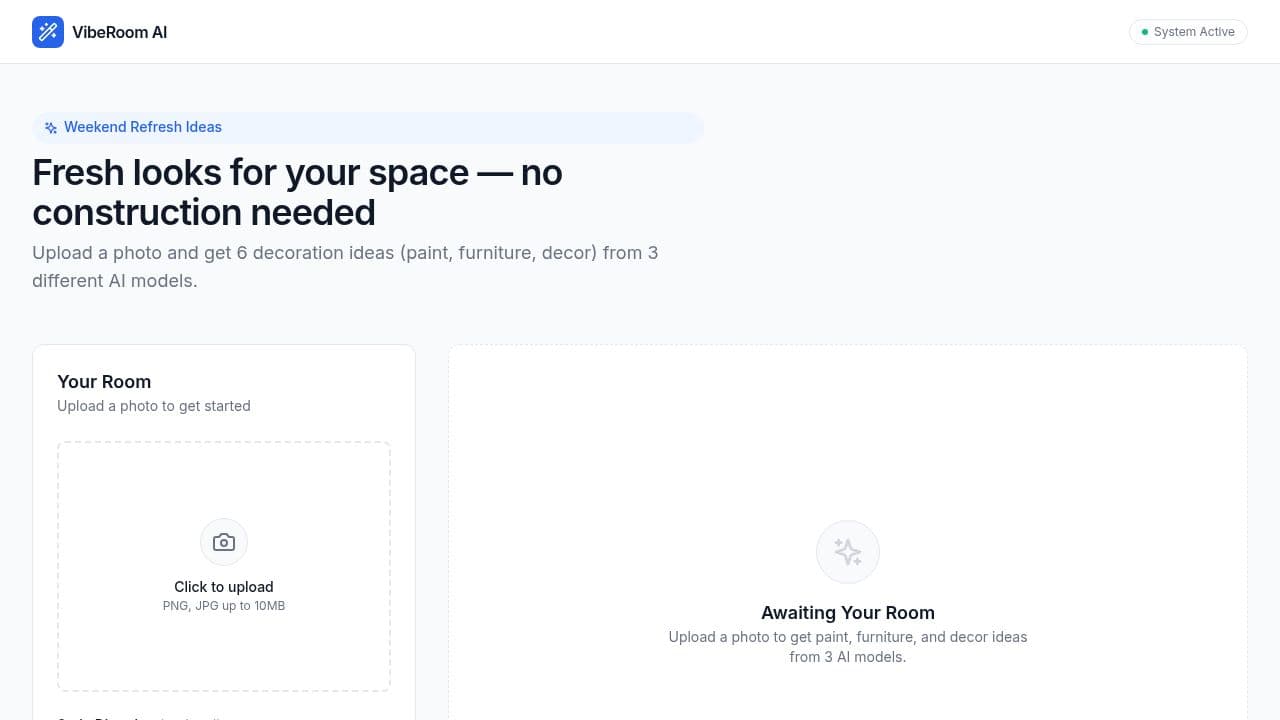 Room Redesign Suggestions Tool v1